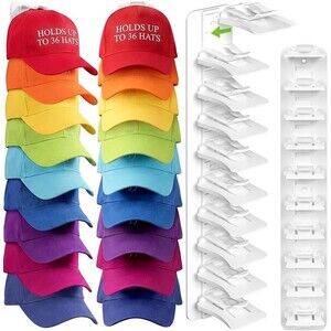 Hat Organizer for Baseball Caps, 4 racks
